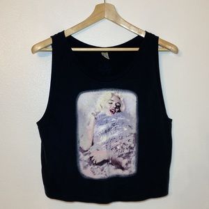 Radio Day | Marilyn Monroe Crop Graphic Muscle Tank